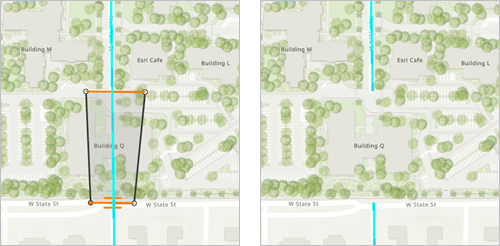 Remove geometry from a line feature